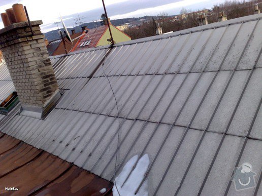 Oprava plechové střechy a kominu: 050220112325
