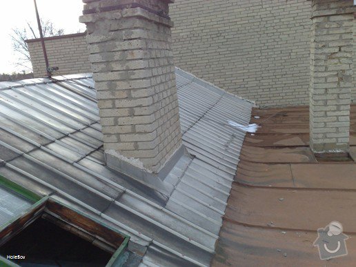 Oprava plechové střechy a kominu: 050220112326