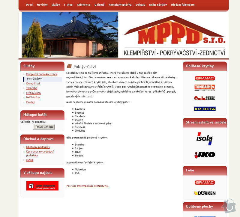 Vytvoření internetových stránek pro firmu MPPD s.r.o.: 4