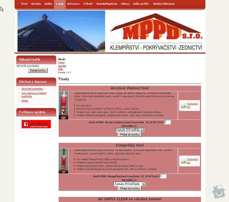Vytvoření internetových stránek pro firmu MPPD s.r.o.: 5
