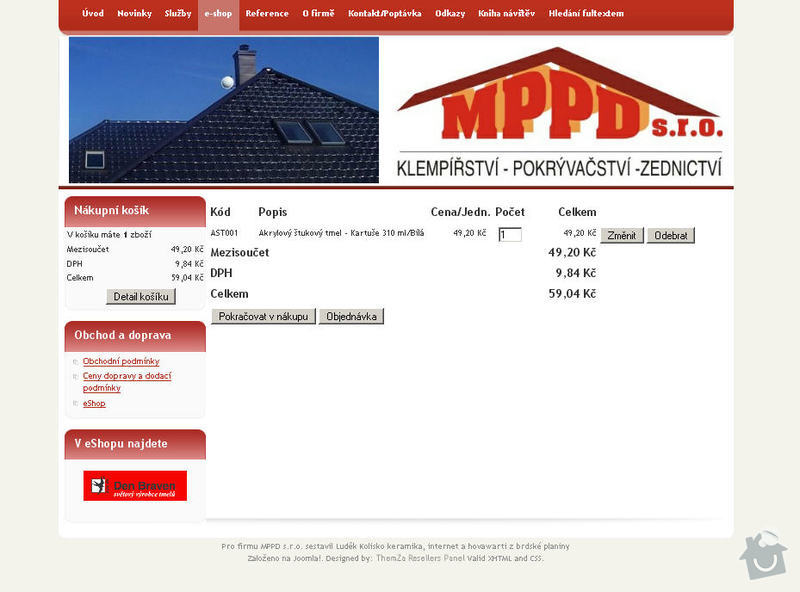 Vytvoření internetových stránek pro firmu MPPD s.r.o.: 6
