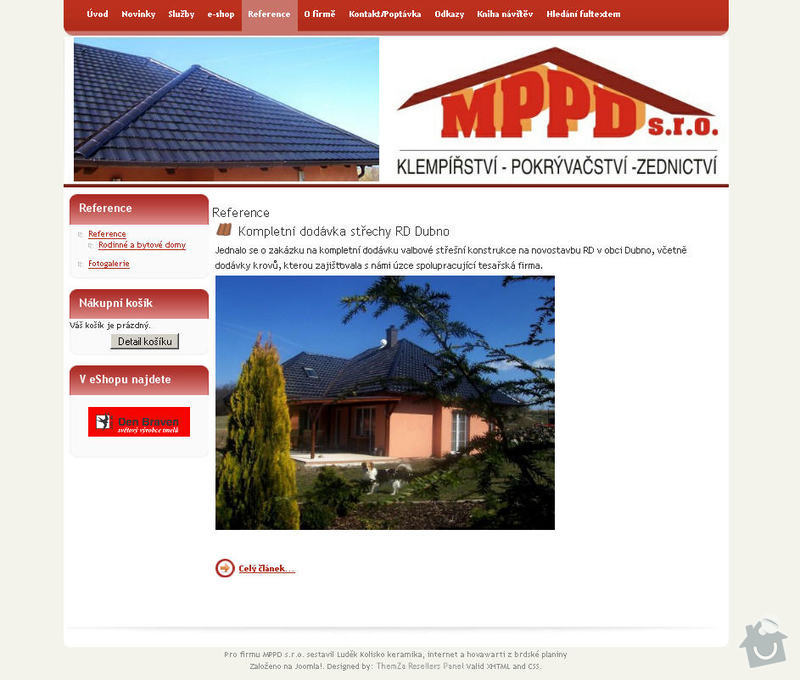 Vytvoření internetových stránek pro firmu MPPD s.r.o.: 7