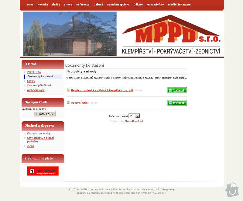 Vytvoření internetových stránek pro firmu MPPD s.r.o.: 10