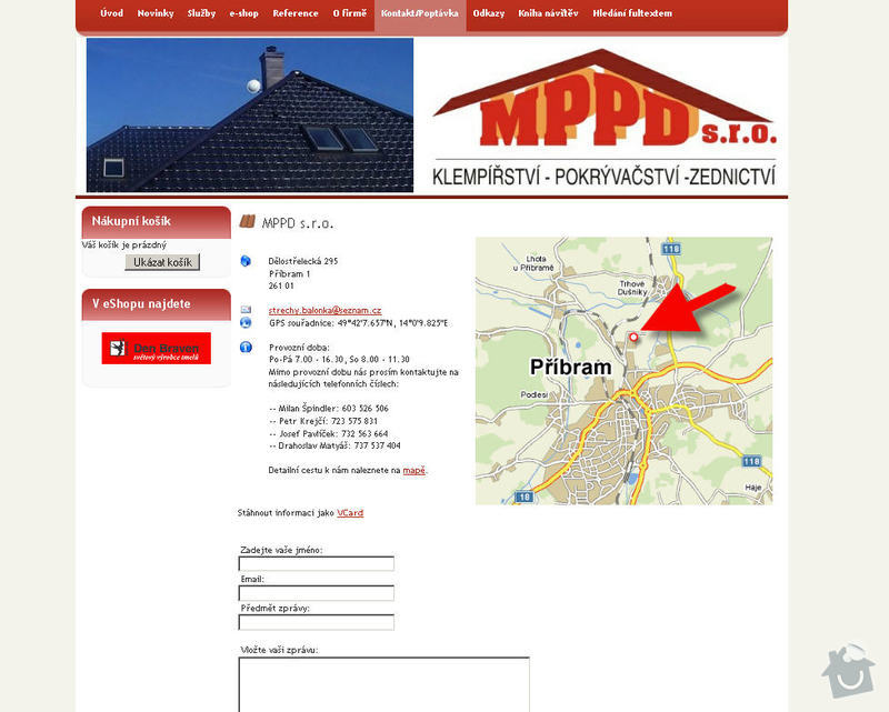 Vytvoření internetových stránek pro firmu MPPD s.r.o.: 11
