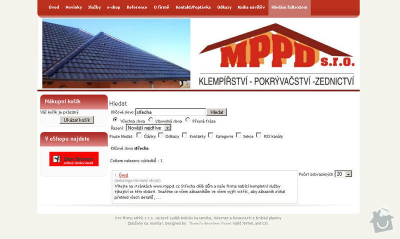 Vytvoření internetových stránek pro firmu MPPD s.r.o.: 12
