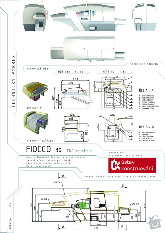 Design CNC soustruhu: D1technicky