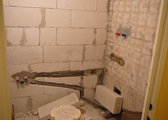 Rekonstrukce koupelny , elektroinstalace, rozvod vody a odpadů