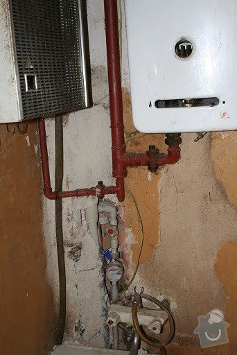 Plyn a topení - rozvod plynového potrubí, zapojení a instalace kotle + rozvod topenářského potrubí a instalace radiátorů: IMG_0016