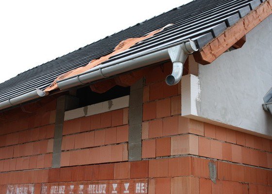 Výstavba střechy rodinného domu - novostavba