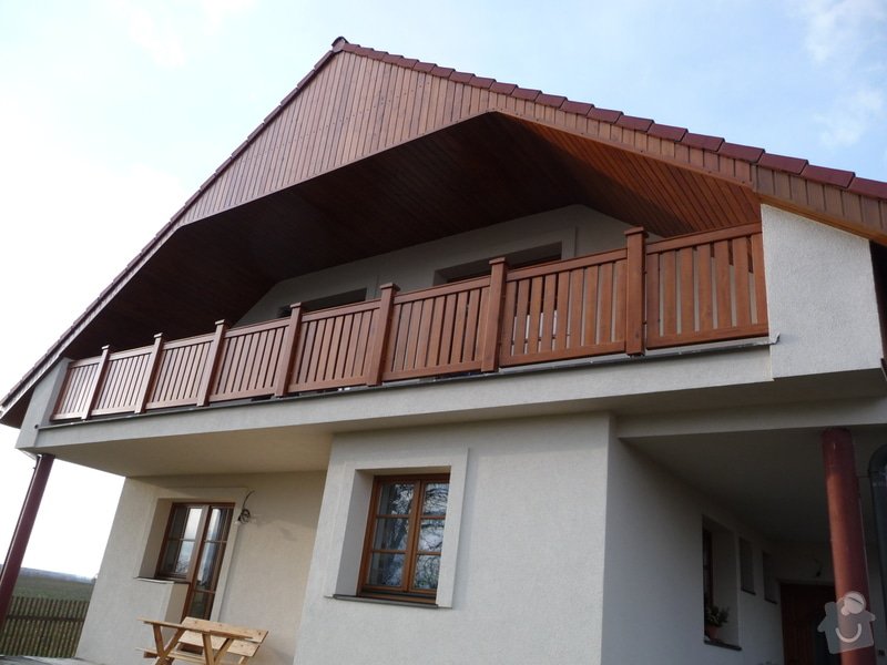 Dřevěné zábradlí balkónu zábradlí typ TABOR: P1050777