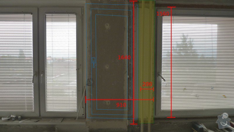 Vyndání stávajících oken a jejich opětovné zabudování dle norem, dodávka jednoho nového okna v podobném designu a úzké meziokenní vložky: windows
