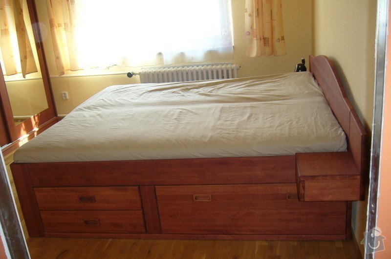 Výroba postele a vestavěné skříně z masivu: P1020297