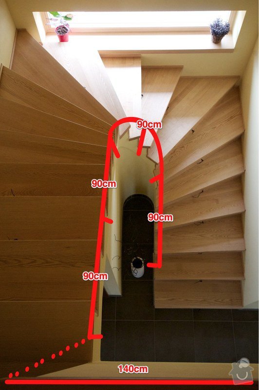 Nerez zábradlí s dřevěným madlem: schody1-zabradli