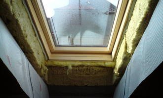 Montáž střešního okna + obklad ze sádrokartonu