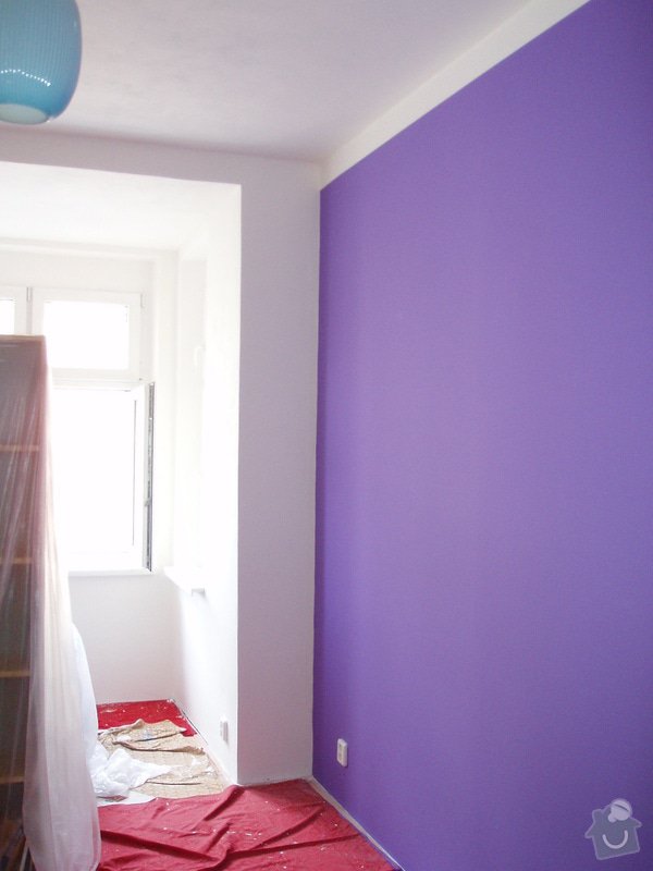 Malování (2 pokoje), štukování cca 3 m2: 009