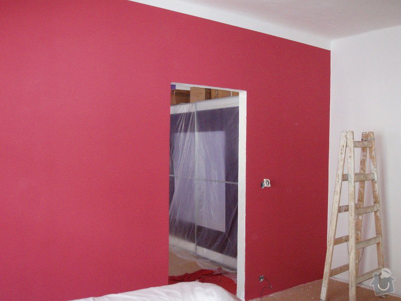Malování (2 pokoje), štukování cca 3 m2: 014