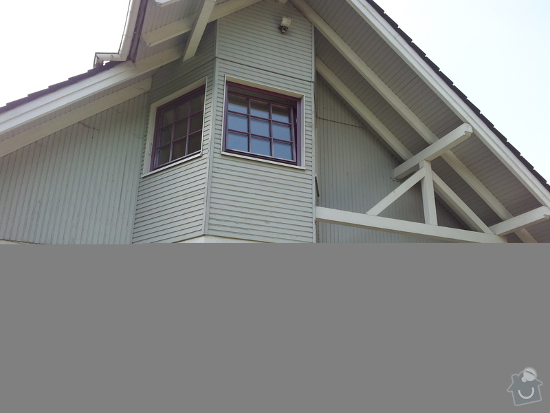 Nátěr a drobné opravy dřevěného obložení domu, střešních podhledů a krovů: drevo