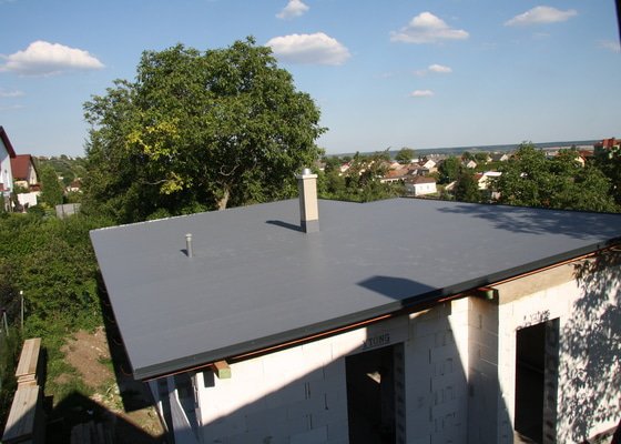 PVC střecha novostavby RD