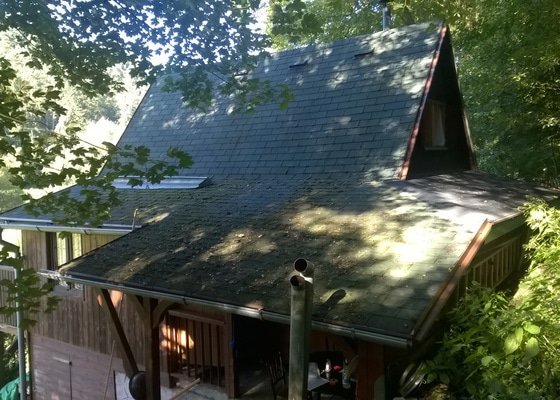 Zvětšení chaty a střecha