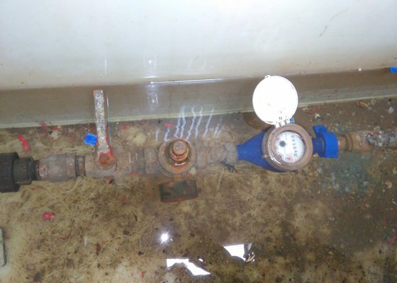 Výměna redukčního ventilu v domovní přípojce  vody - stav před realizací