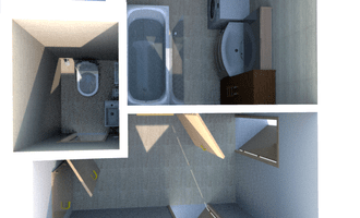 Přestavba koupelny + wc + předsíně v rodinném domě