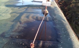 Oprava rovné asfaltové střechy - stav před realizací