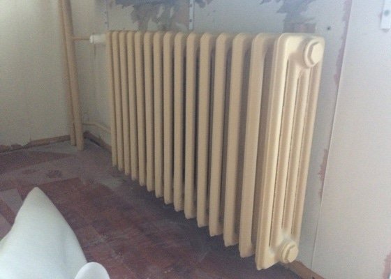 Renovace 4 litinových radiátorů