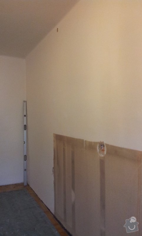 Odhlučnění pokojové stěny 18m2 -sousedí se schodištěm v bytovém domě + zaizolování dveří mezi dvěma pokoji (také kvůli hluku): 20121120_095640