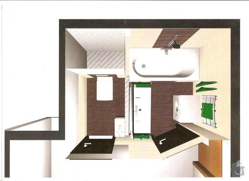 Rekonstrukce bytového jádra a stavební úpravy pro kuchyňskou linku: 00