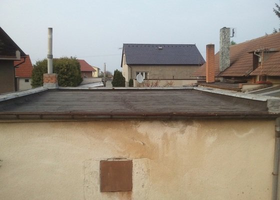 Rekonstrukce ploché střechy - změna na terasu - stav před realizací