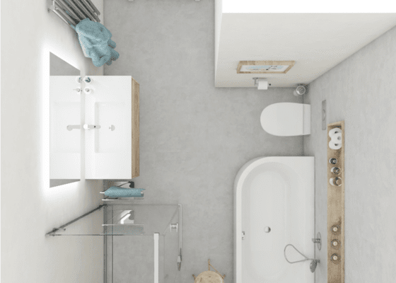 Realizace koupelen a WC v novostavbe