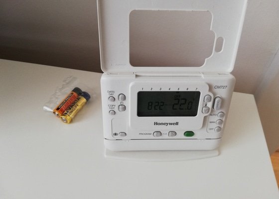 Revize a kontrola kotle Junkers, oprava - instalace nového termostatu
