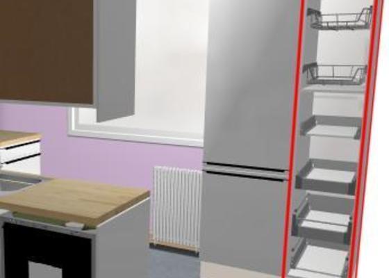 Truhlář pro úpravu spížní skříně Ikea - stav před realizací