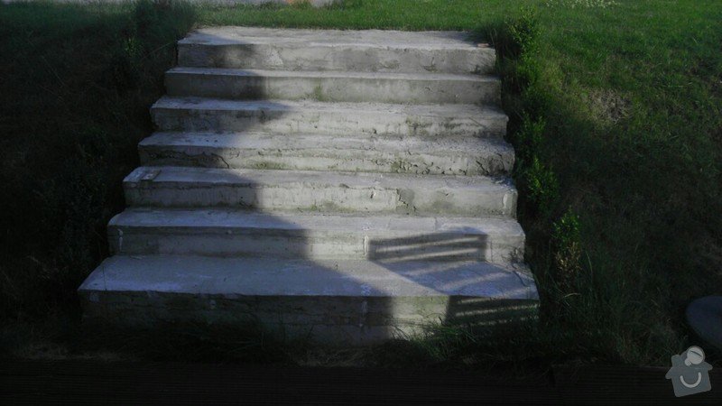 "estetická" oprava zahr. schodů: schody1