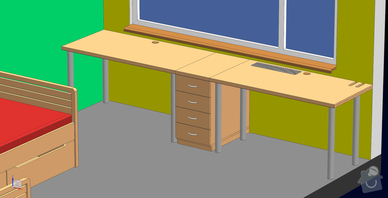 Dva psací stoly s šuplíky: Stoly_01