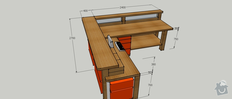 Výroba stolu do vstupní haly firmy: PTS_stul_2