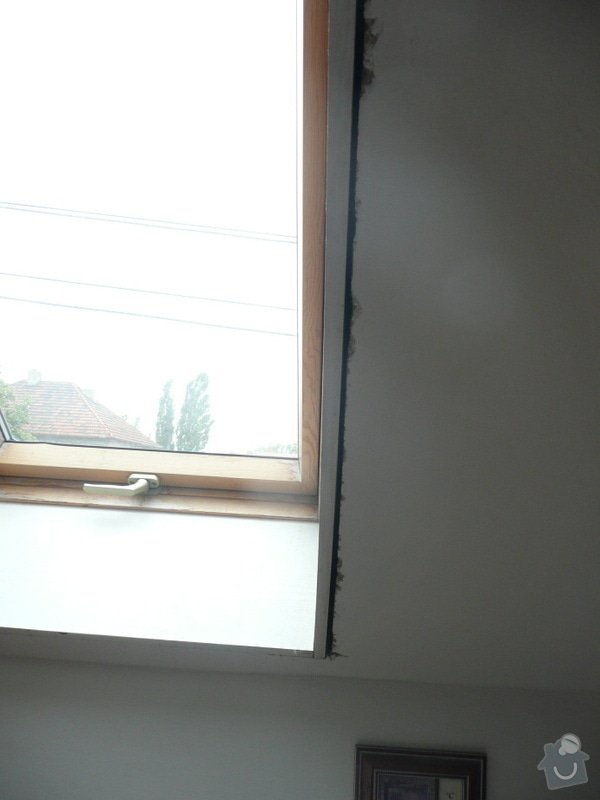 Osazení střešních oken sádrokartonem + 1 příčka: P1040227