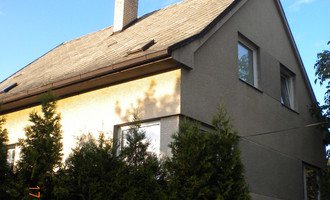 Oprava eternitové střechy, nátěr oplechování - stav před realizací