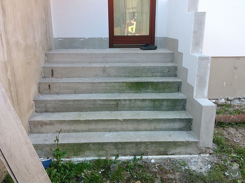 Fasáda - sokl RD, Dlažba - venkovní schody: Schody_01