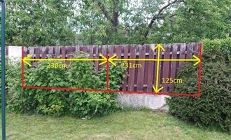 Dřevěné ploty - stav před realizací