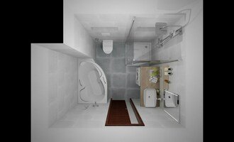 Rekonstrukce koupelny + výměna interiérových dveří - stav před realizací