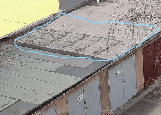 Výměna lepenky na střeše dvou garáží (cca 40m2)