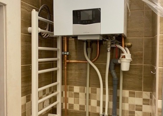 Instalace podlahového topení - plynový kotel, 79 m2