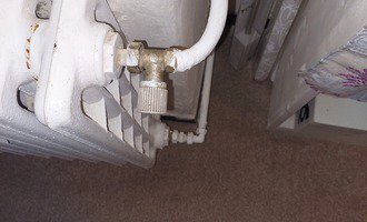 Výměna ventilů u radiátorů - stav před realizací