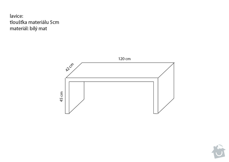 Truhlářské práce (sklápěcí stolek + jednoduchá lavice): lavice