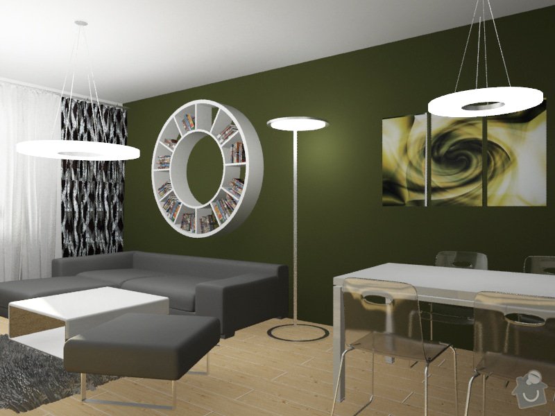 Modernizace obývacího pokoje v barvě khaki: Byt_Pristavni_obyvak_12