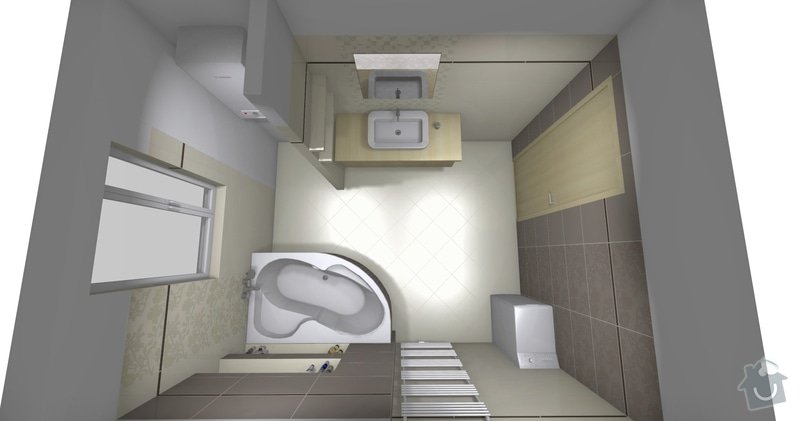 Obkladačské práce v novostavbě RD - koupelna a WC: koupelna_finalni
