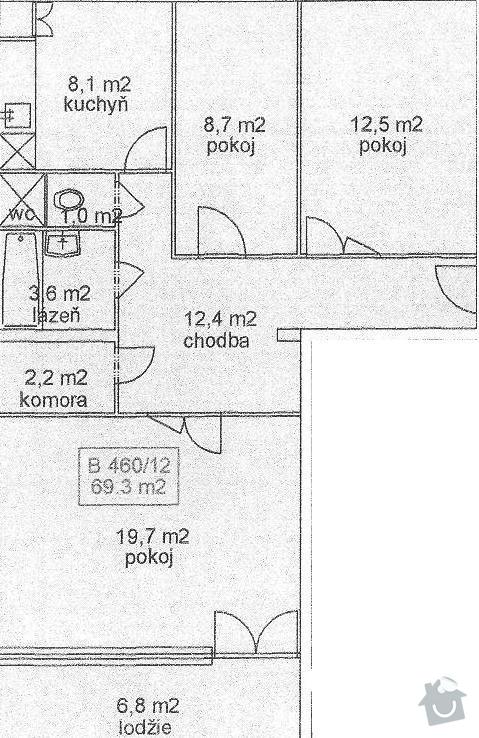 Položení PVC podlahové krytiny: plan_bytu_vyrez