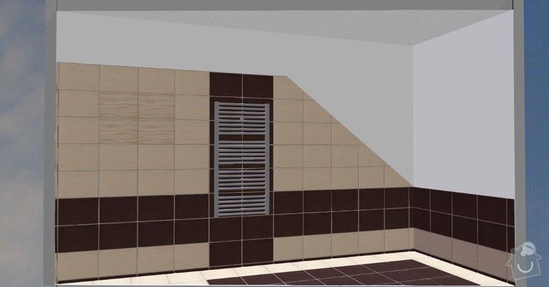 Pokládka obkladů a dlažby ve 2 koupelnách, dohromady cca 67 m2: Tanaka_I.NP_F
