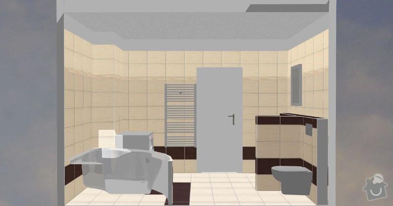 Pokládka obkladů a dlažby ve 2 koupelnách, dohromady cca 67 m2: Tanaka_prizemi_A